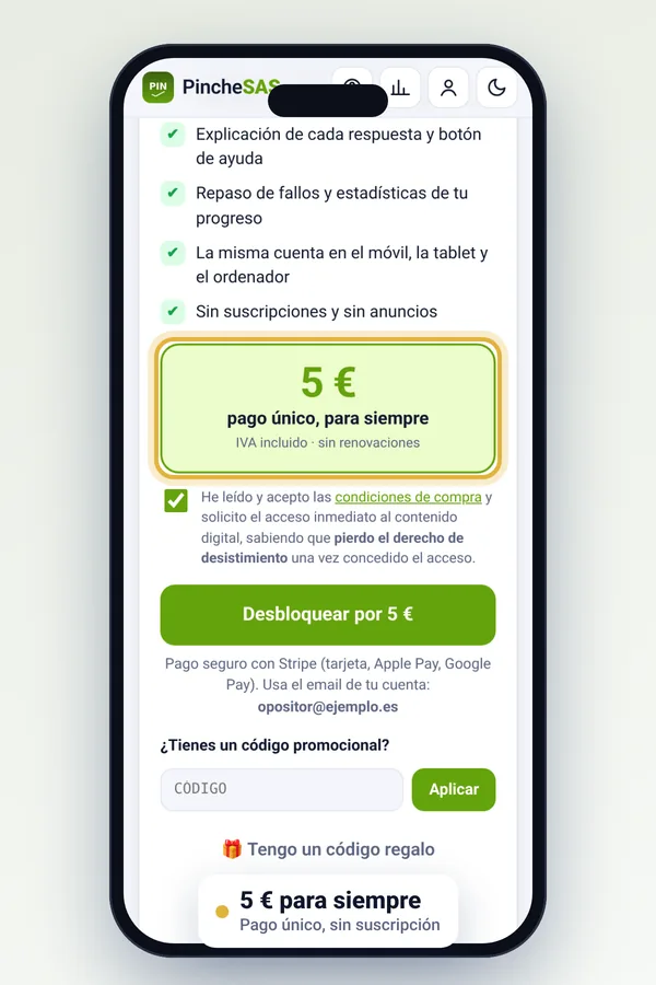 Pantalla de desbloqueo por 5 euros